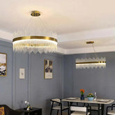 Golden Frame Modern Glass Pendant Light - Clowas